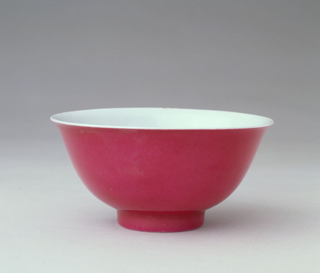 图片[1]-Carmine purple glaze bowl-China Archive